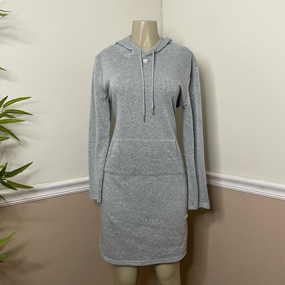 Fashion Nova Women's Fleece Lined Hooded Dress